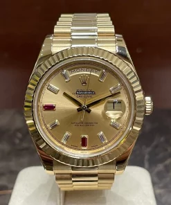 Appealing Replica Rolex Day-date II 218238 Caliber 3156 Automatic Movement 41mm Yellow Gold Case Mens/unisex Watch
