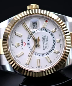 Terrific Replica Rolex Sky-dweller 326933 Caliber 9001 Automatic Movement 42mm Gold/steel Case Mens/unisex Watch