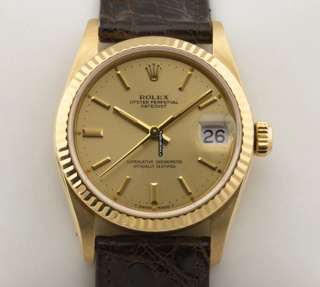 Awesome Replica Rolex Datejust 68278 Caliber 2130 Automatic Movement 31mm Yellow Gold Case Womens Watch - Image 3