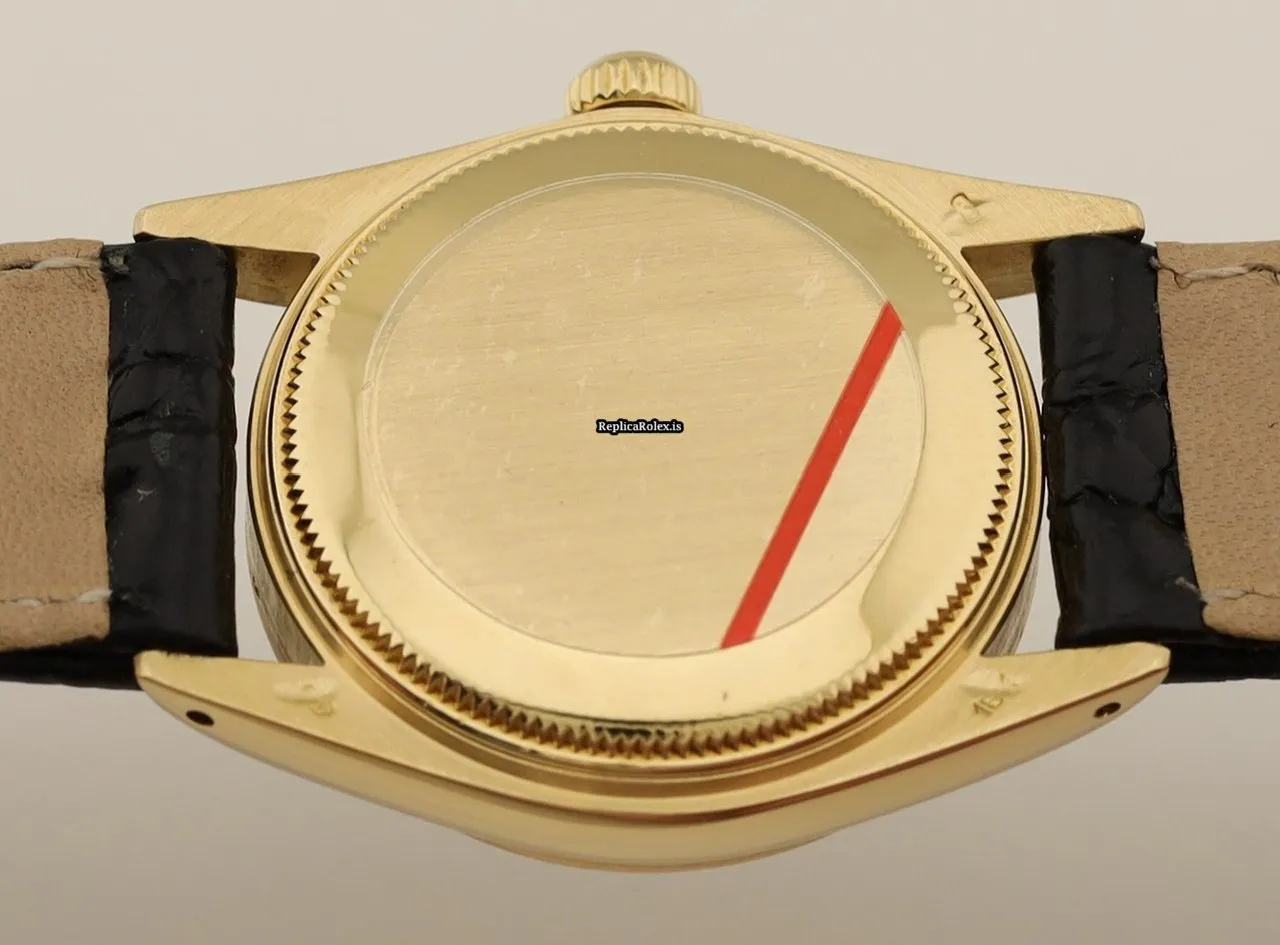 Discount Replica Rolex Datejust 6827 Caliber 2030 Automatic Movement 30mm Yellow Gold Case Womens Watch - Image 6