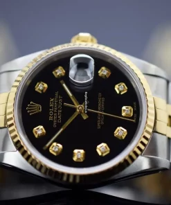 Incredible Fake Rolex Datejust 16233 Caliber 3135-31 Automatic Movement 36mm Gold/steel Case Watch