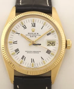 Amazing Replica Rolex Oyster Perpetual Date 1503 Caliber 1570 Automatic Movement 34mm Yellow Gold Case Mens/unisex Watch
