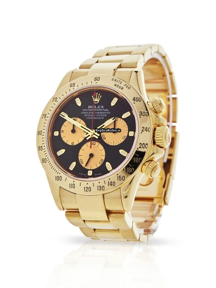 Cool Replica Rolex Daytona 116528 Caliber 4130 Automatic Movement 40mm Yellow Gold Case Mens/unisex Watch