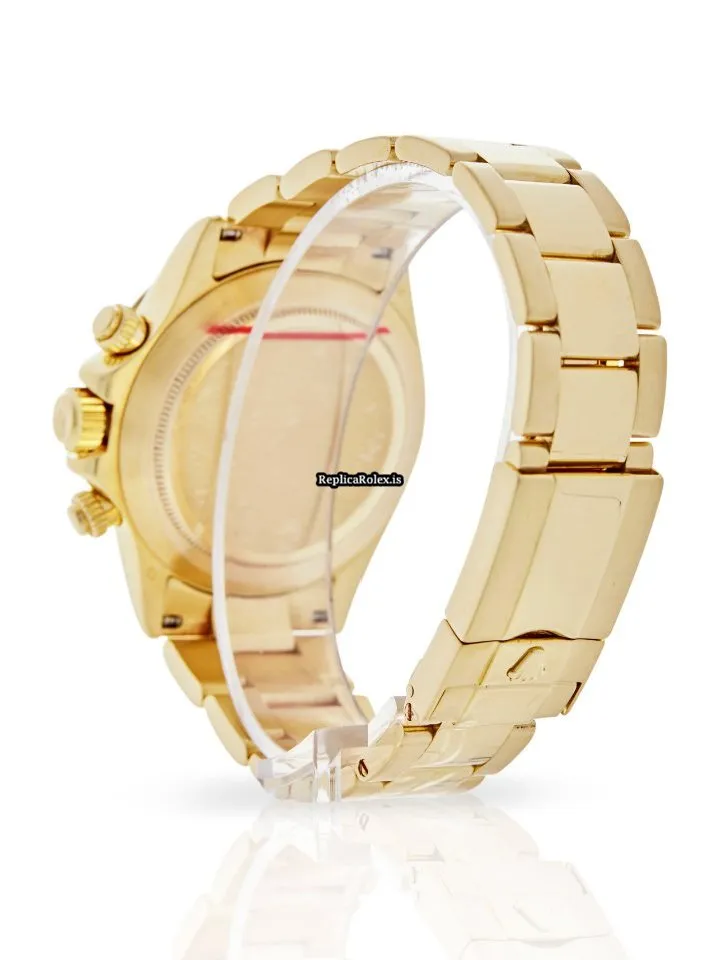Cool Replica Rolex Daytona 116528 Caliber 4130 Automatic Movement 40mm Yellow Gold Case Mens/unisex Watch - Image 4
