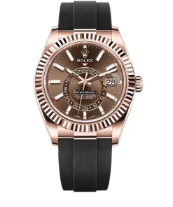 Fine Replica Rolex Sky-dweller 326235 Caliber 9001 Automatic Movement 42mm Rose Gold Case Mens/unisex Watch