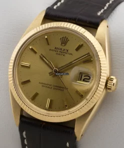 Pleasing Replica Rolex Oyster Perpetual Date 1503 Caliber 1570 Automatic Movement 34mm Yellow Gold Case Mens/unisex Watch