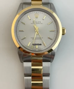 Design Fake Rolex Oyster Perpetual 14203 Automatic Movement 34mm Gold/steel Case Mens/unisex Watch