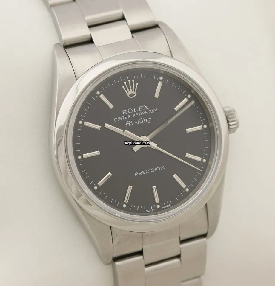 High-end Knockoff Rolex Air King Precision 14000 Caliber 3130 Automatic Movement 34mm Steel Case Mens/unisex Watch - Image 4