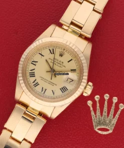 Excellent Replica Rolex Lady-datejust 6917 Caliber 2030 Automatic Movement 26mm Yellow Gold Case Womens Watch