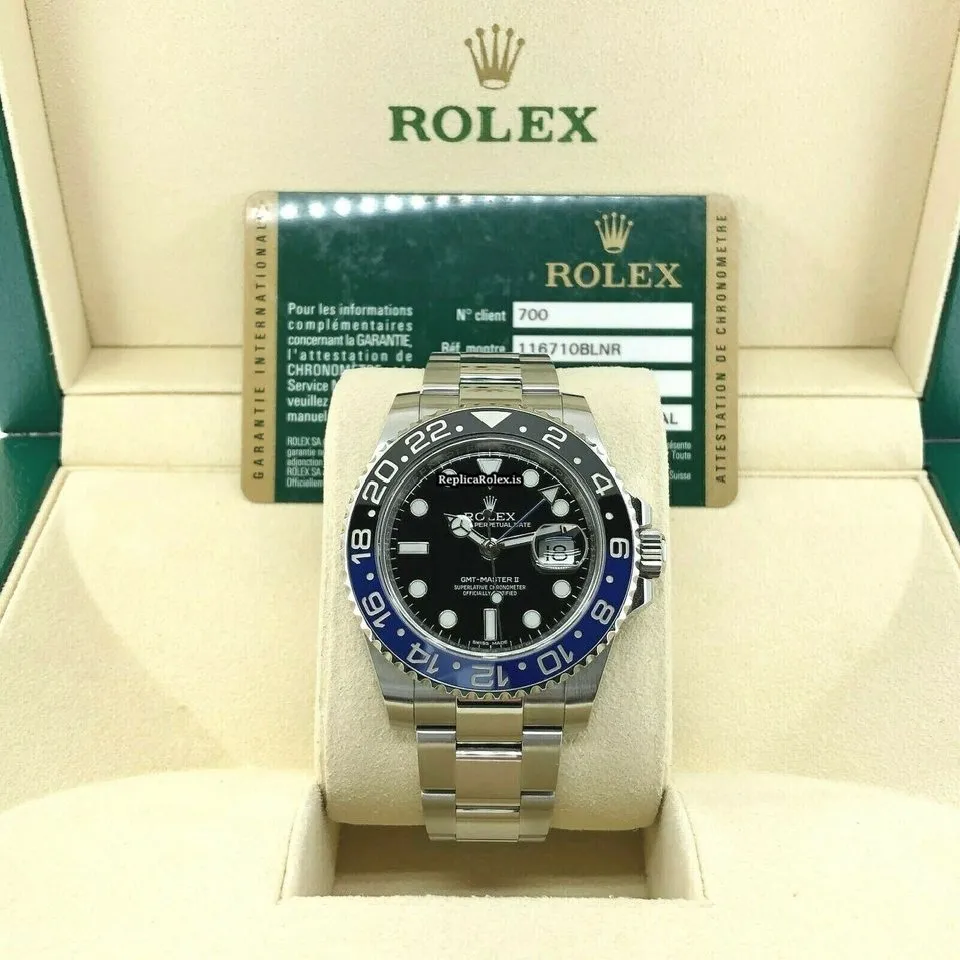 Well Made Replica Rolex Gmt-master II 116710blnr Caliber 3186 Automatic Movement 40mm Steel Case Mens/unisex Watch - Image 2