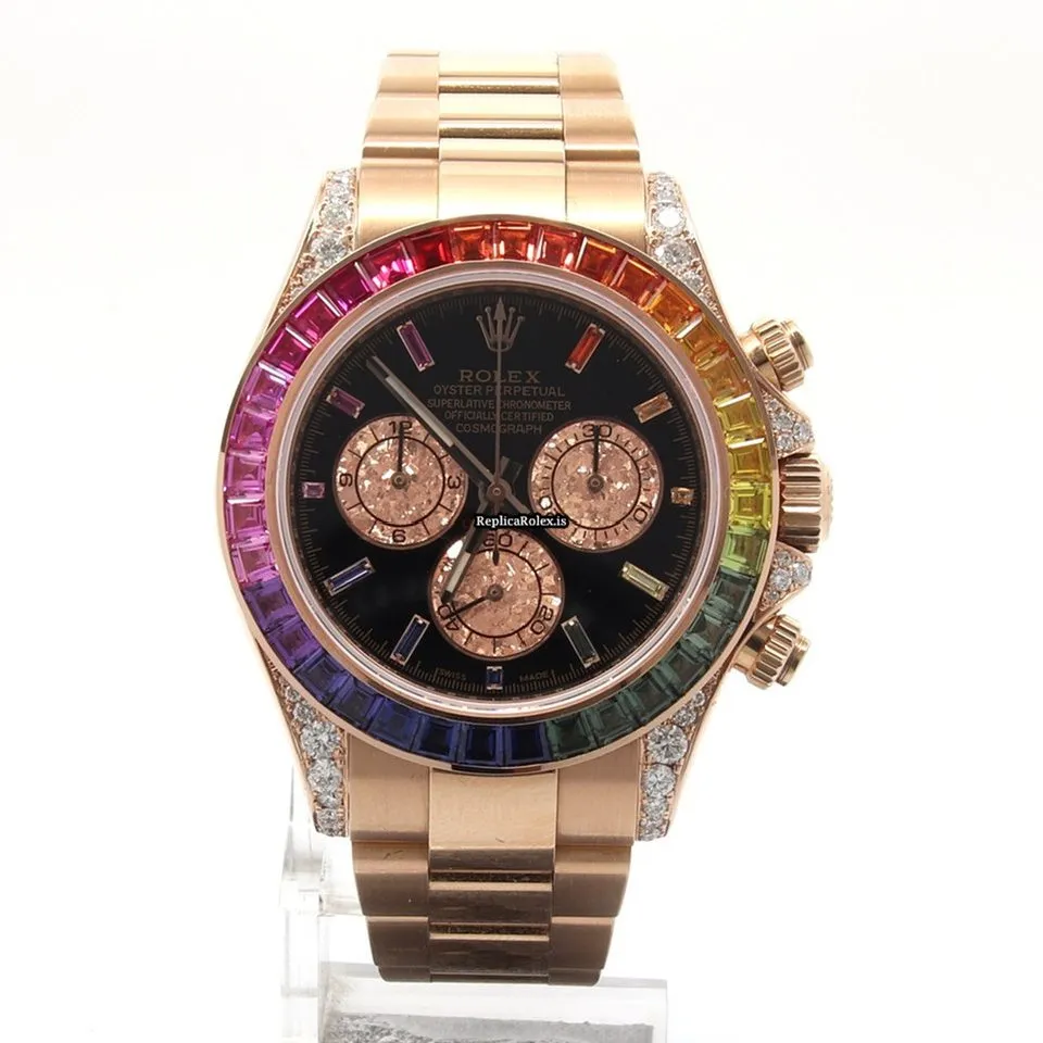 Appealing Fakes Rolex Daytona 116505 Automatic Movement 40mm Rose Gold Case Watch - Image 2