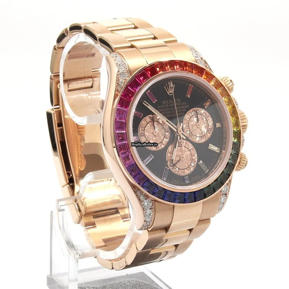 Appealing Fakes Rolex Daytona 116505 Automatic Movement 40mm Rose Gold Case Watch - Image 3