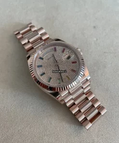 Wonderful Replica Rolex Day-date 36 128235 Caliber 3255 Automatic Movement 36mm Rose Gold Case Mens/unisex Watch