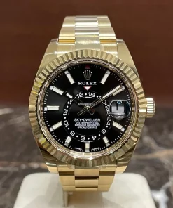 Top Replica Rolex Sky-dweller 326938 Caliber 9001 Automatic Movement 42mm Yellow Gold Case Mens/unisex Watch