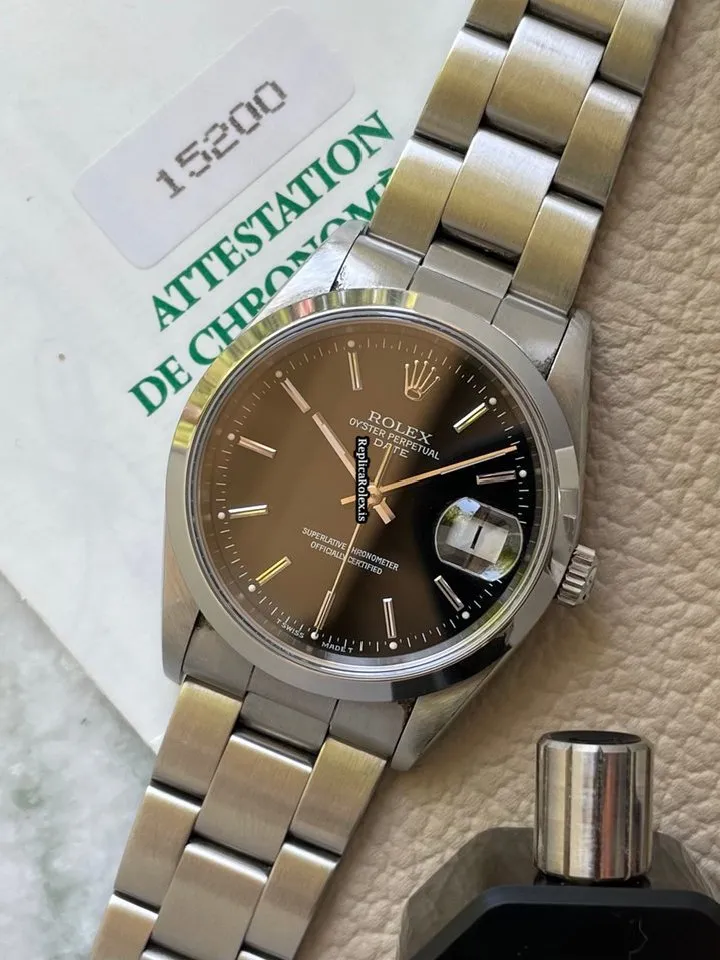 High Quality Fake Rolex Oyster Perpetual Date 15200 Caliber 3135 Automatic Movement 34mm Steel Case Mens/unisex Watch