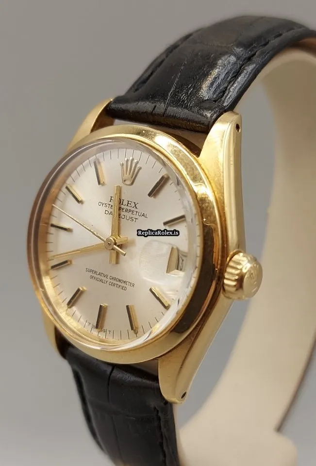 Special Fake Rolex Datejust 6824 Caliber 2030 Automatic Movement 31mm Yellow Gold Case Watch - Image 8