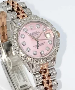 Fabulous Fake Rolex Oyster Perpetual Lady Date 6517 Caliber 1161 Automatic Movement 26mm Gold/steel Case Womens Watch