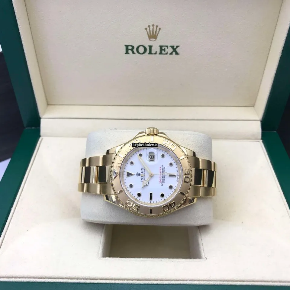 Cheap Replica Rolex Yacht-master 16628 Caliber 3135 Automatic Movement 40mm Yellow Gold Case Mens/unisex Watch - Image 2