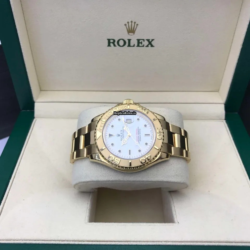 Cheap Replica Rolex Yacht-master 16628 Caliber 3135 Automatic Movement 40mm Yellow Gold Case Mens/unisex Watch - Image 4
