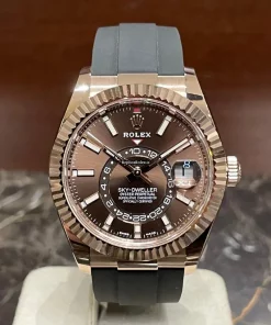 Superb Fake Rolex Sky-dweller 326235 Automatic Movement 42mm Rose Gold Case Mens/unisex Watch