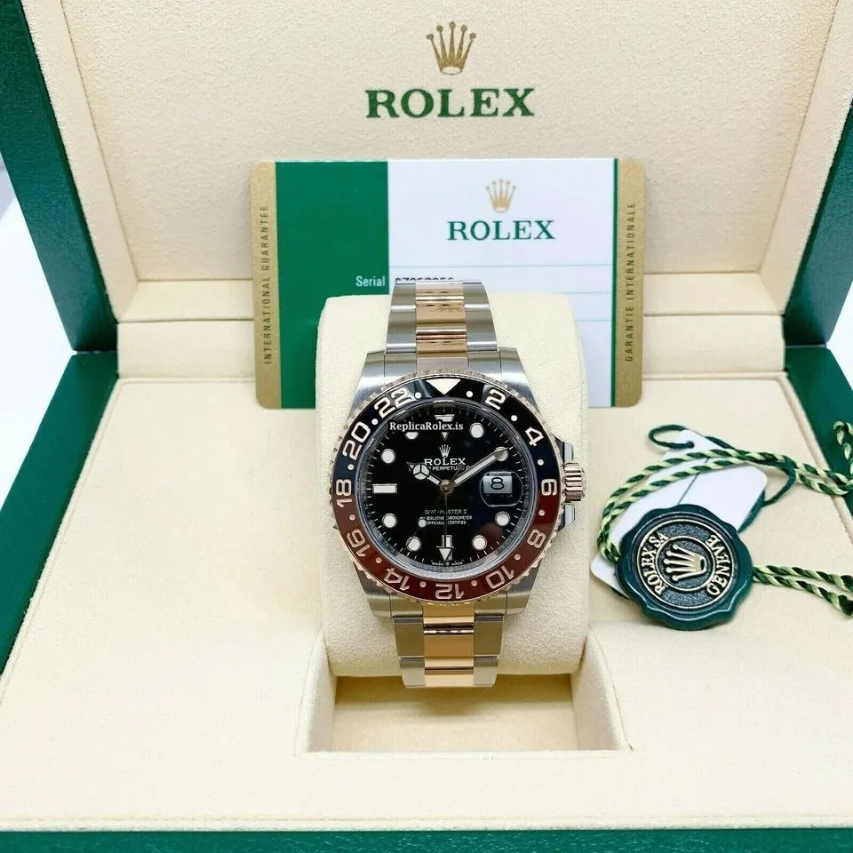Distinctive Fake Rolex Gmt-master II 126711chnr Caliber 3285 Automatic Movement 40mm Rose Gold Case Mens/unisex Watch - Image 2