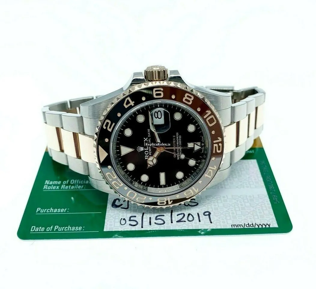 Distinctive Fake Rolex Gmt-master II 126711chnr Caliber 3285 Automatic Movement 40mm Rose Gold Case Mens/unisex Watch - Image 6