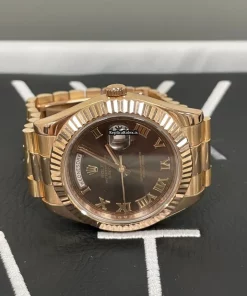 Cool Replicas Rolex Day-date II 218235 Caliber 3156 Automatic Movement 41x49mm Rose Gold Case Mens/unisex Watch