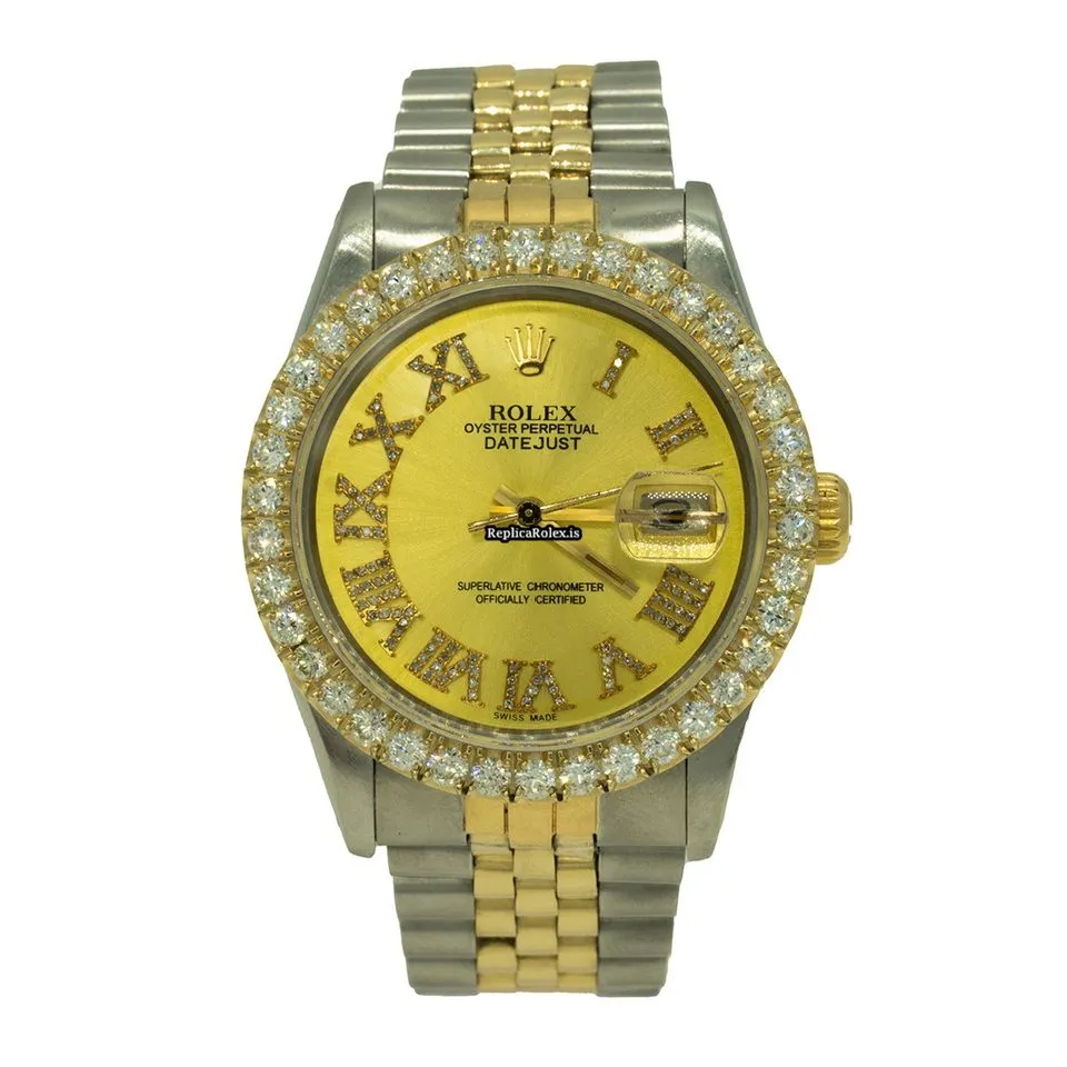 1:1 Replica Rolex Datejust 16013 Automatic Movement 36mm Gold/steel Case Mens/unisex Watch