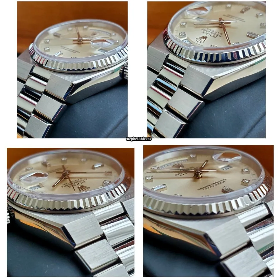 High Quality Replica Rolex Day-date Oysterquartz 19019 Caliber 5055 Quartz Movement 36mm White Gold Case Mens/unisex Watch - Image 10