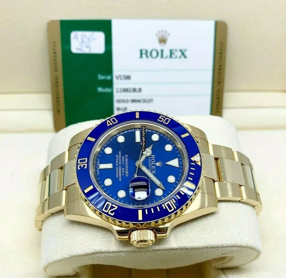 Popular Fakes Rolex Submariner Date 116618lb Caliber 3135 Automatic Movement 40mm Yellow Gold Case Mens/unisex Watch - Image 5