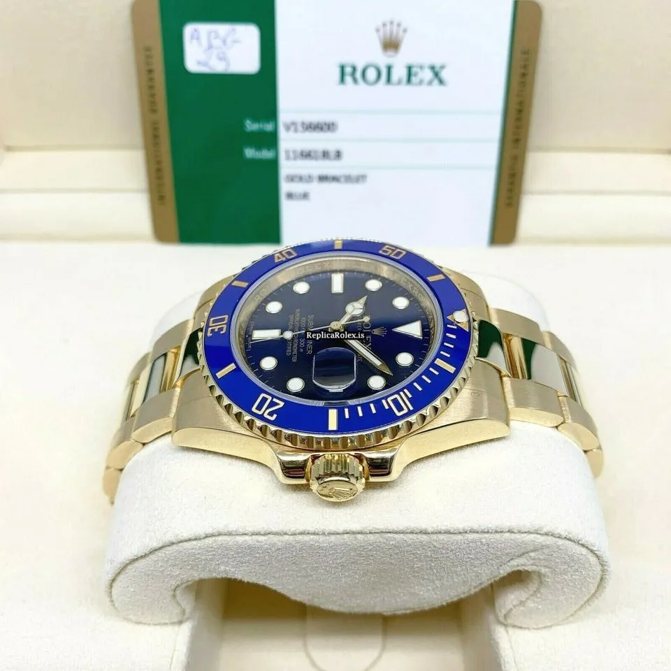 Popular Fakes Rolex Submariner Date 116618lb Caliber 3135 Automatic Movement 40mm Yellow Gold Case Mens/unisex Watch - Image 6