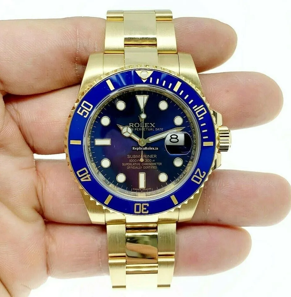 Popular Fakes Rolex Submariner Date 116618lb Caliber 3135 Automatic Movement 40mm Yellow Gold Case Mens/unisex Watch - Image 7