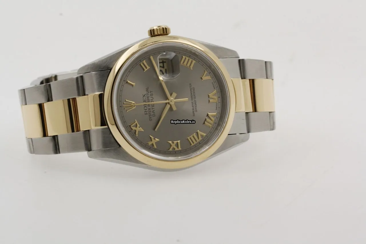 Terrific Fake Rolex Datejust 16203 Automatic Movement 36mm Gold/steel Case Mens/unisex Watch - Image 9