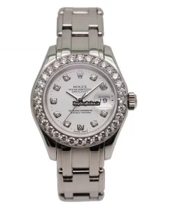 Defect Clone Rolex Lady-datejust Pearlmaster 69299 Automatic Movement 29mm White Gold Case Womens Watch