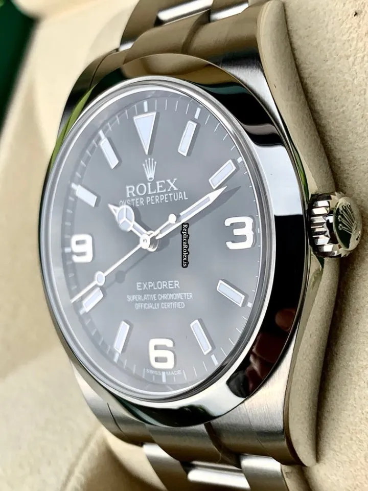 Excellent Fake Rolex Explorer 214270 Caliber 3132 Automatic Movement 39mm Steel Case Mens/unisex Watch - Image 2