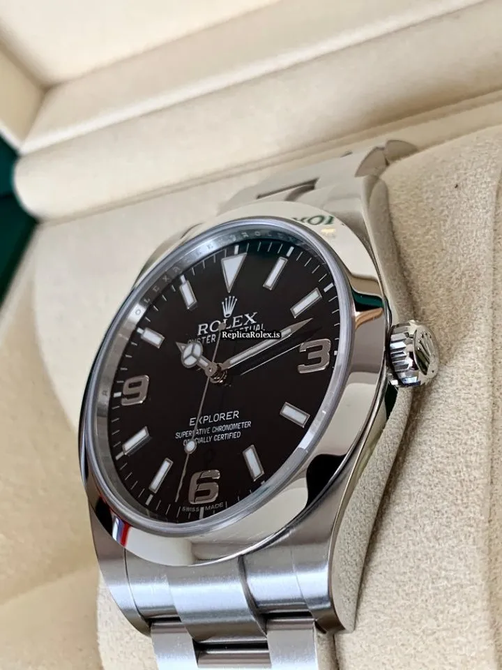 Excellent Fake Rolex Explorer 214270 Caliber 3132 Automatic Movement 39mm Steel Case Mens/unisex Watch - Image 5