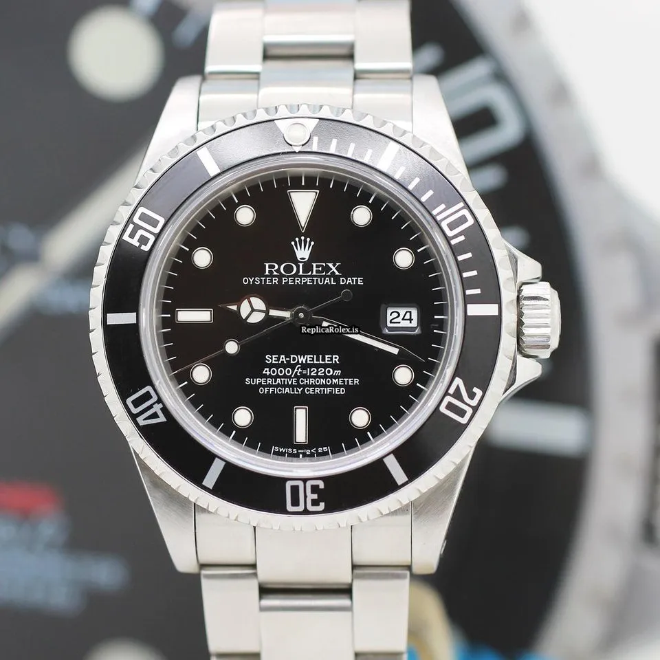 Inexpensive Replica Rolex Sea-dweller 4000 16600 Caliber 3135 Automatic Movement 40mm Steel Case Mens/unisex Watch - Image 8
