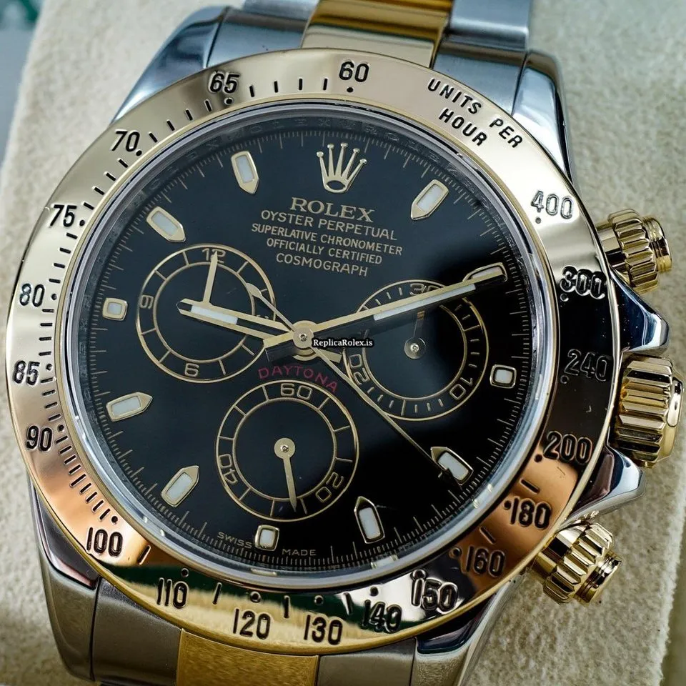 Nice Replicas Rolex Daytona 116523 Caliber 4130 Automatic Movement 40mm Gold/steel Case Mens/unisex Watch - Image 2
