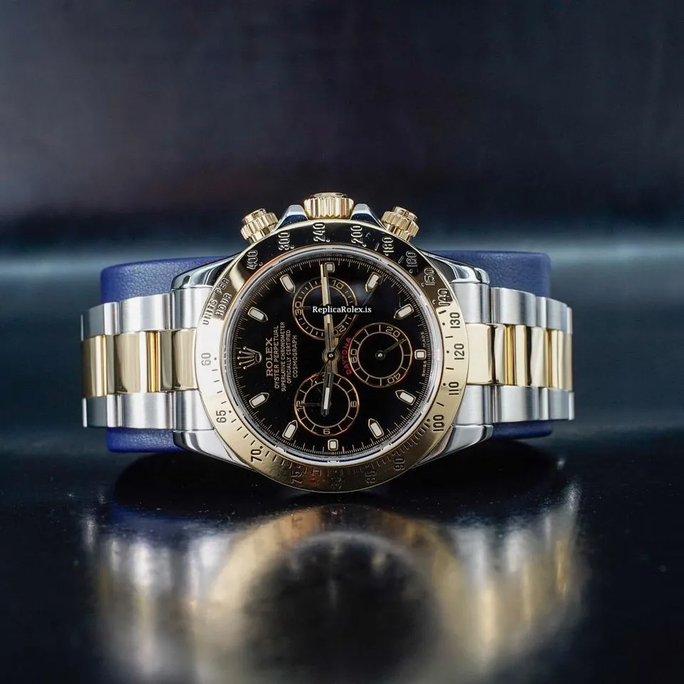 Nice Replicas Rolex Daytona 116523 Caliber 4130 Automatic Movement 40mm Gold/steel Case Mens/unisex Watch - Image 4