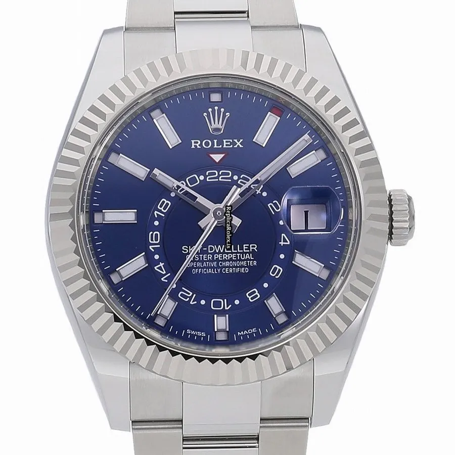 Beautiful Replica Rolex Sky-dweller 326934 Caliber 9001 Automatic Movement 42mm Gold/steel Case Watch