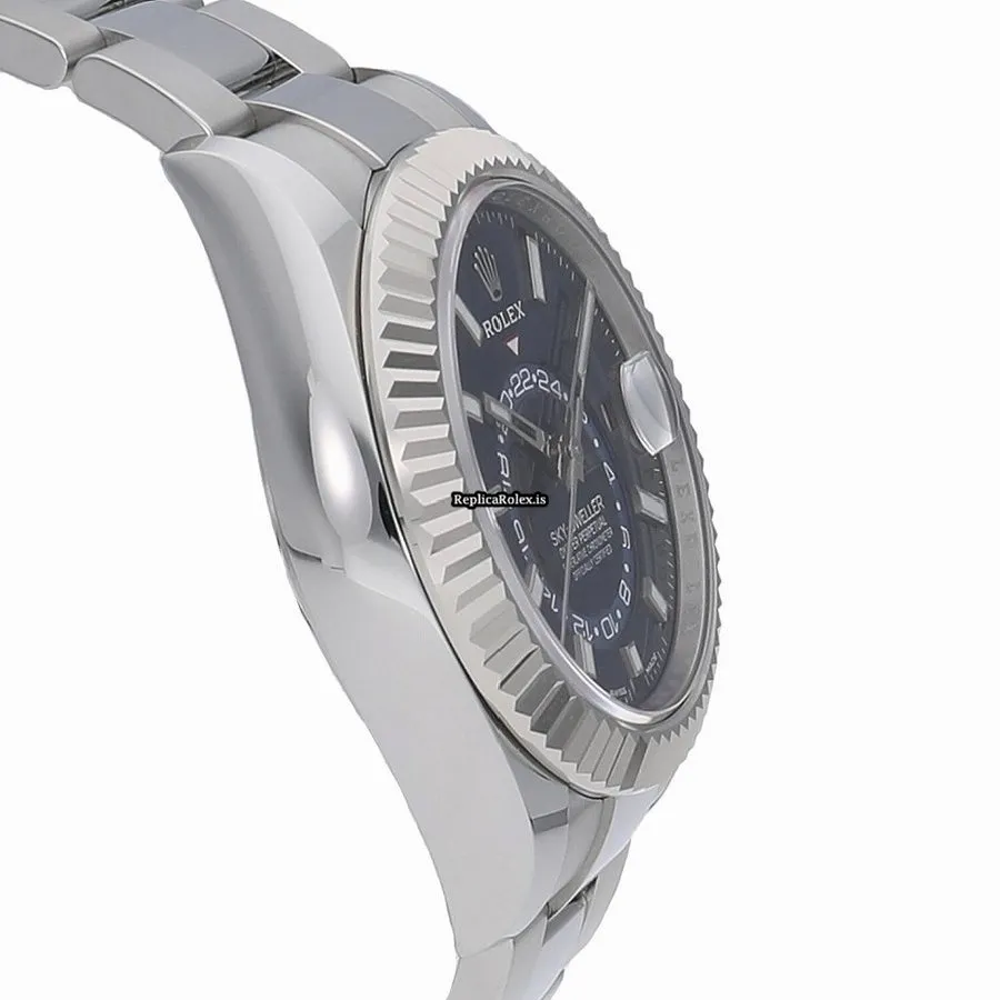 Beautiful Replica Rolex Sky-dweller 326934 Caliber 9001 Automatic Movement 42mm Gold/steel Case Watch - Image 3