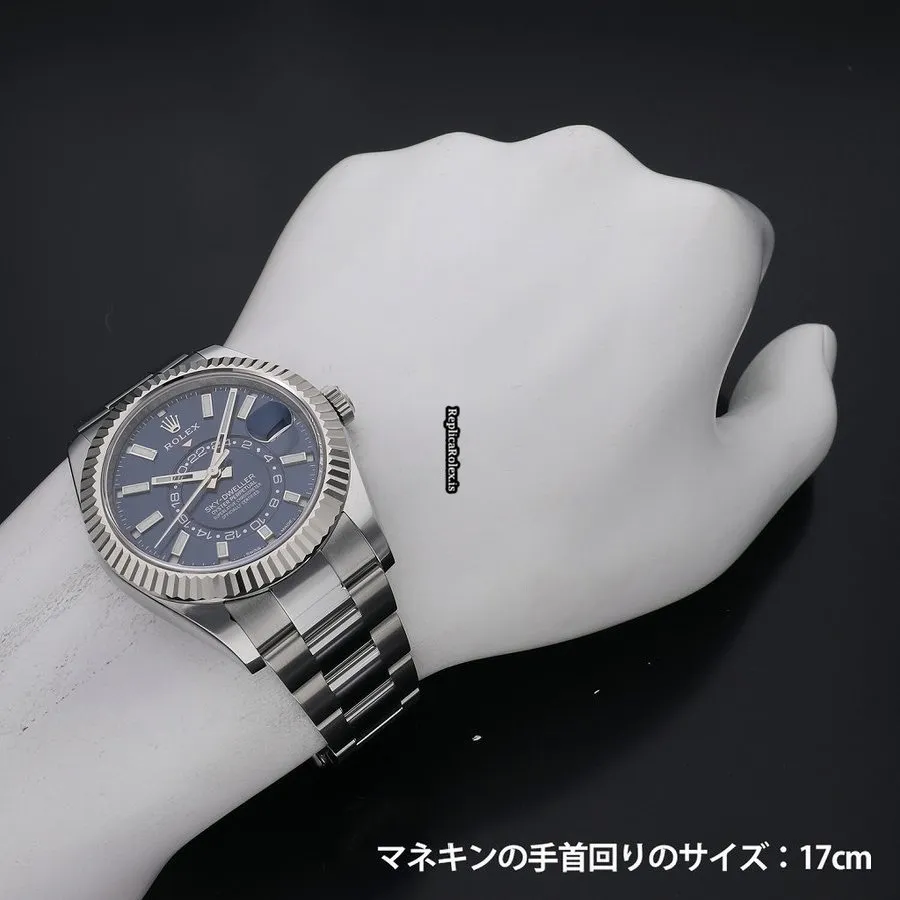Beautiful Replica Rolex Sky-dweller 326934 Caliber 9001 Automatic Movement 42mm Gold/steel Case Watch - Image 6