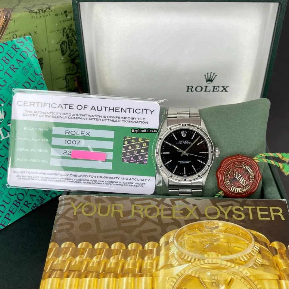Remarkable Fake Rolex Oyster Perpetual 34 1007 Caliber 1570 Automatic Movement 34mm Steel Case Mens/unisex Watch - Image 2