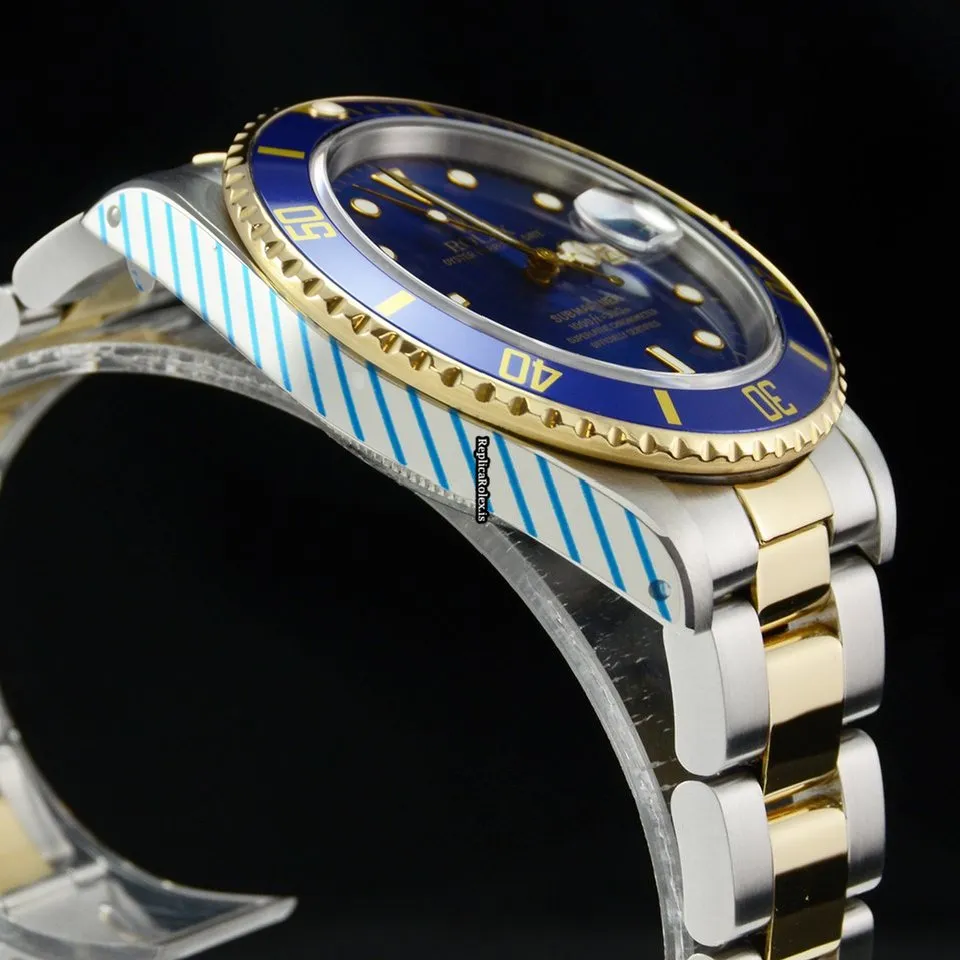 Ideal Replica Rolex Submariner Date 16803 Caliber 3035 Automatic Movement 40mm Gold/steel Case Mens/unisex Watch - Image 12