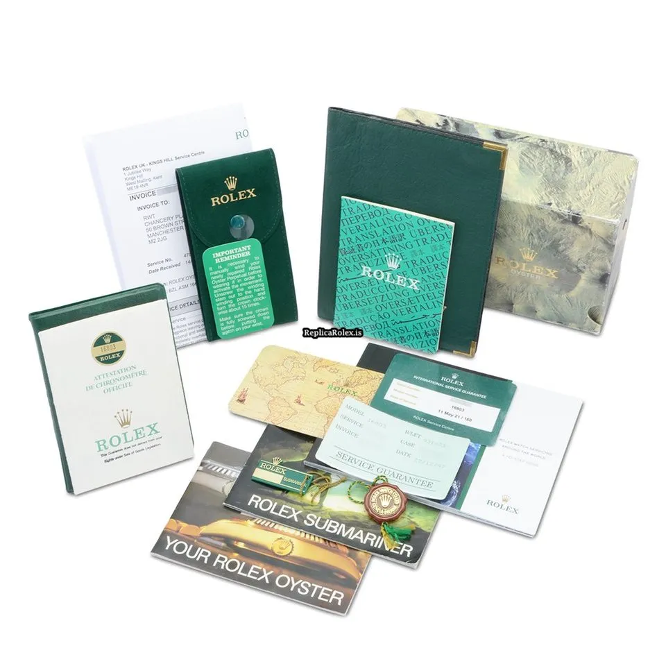 Ideal Replica Rolex Submariner Date 16803 Caliber 3035 Automatic Movement 40mm Gold/steel Case Mens/unisex Watch - Image 2