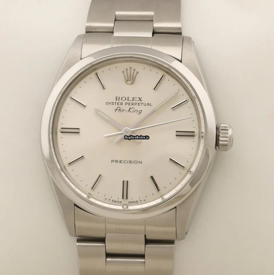 Excellent Fake Rolex Air King Precision 5500 Caliber 1520 Automatic Movement 34mm Steel Case Mens/unisex Watch
