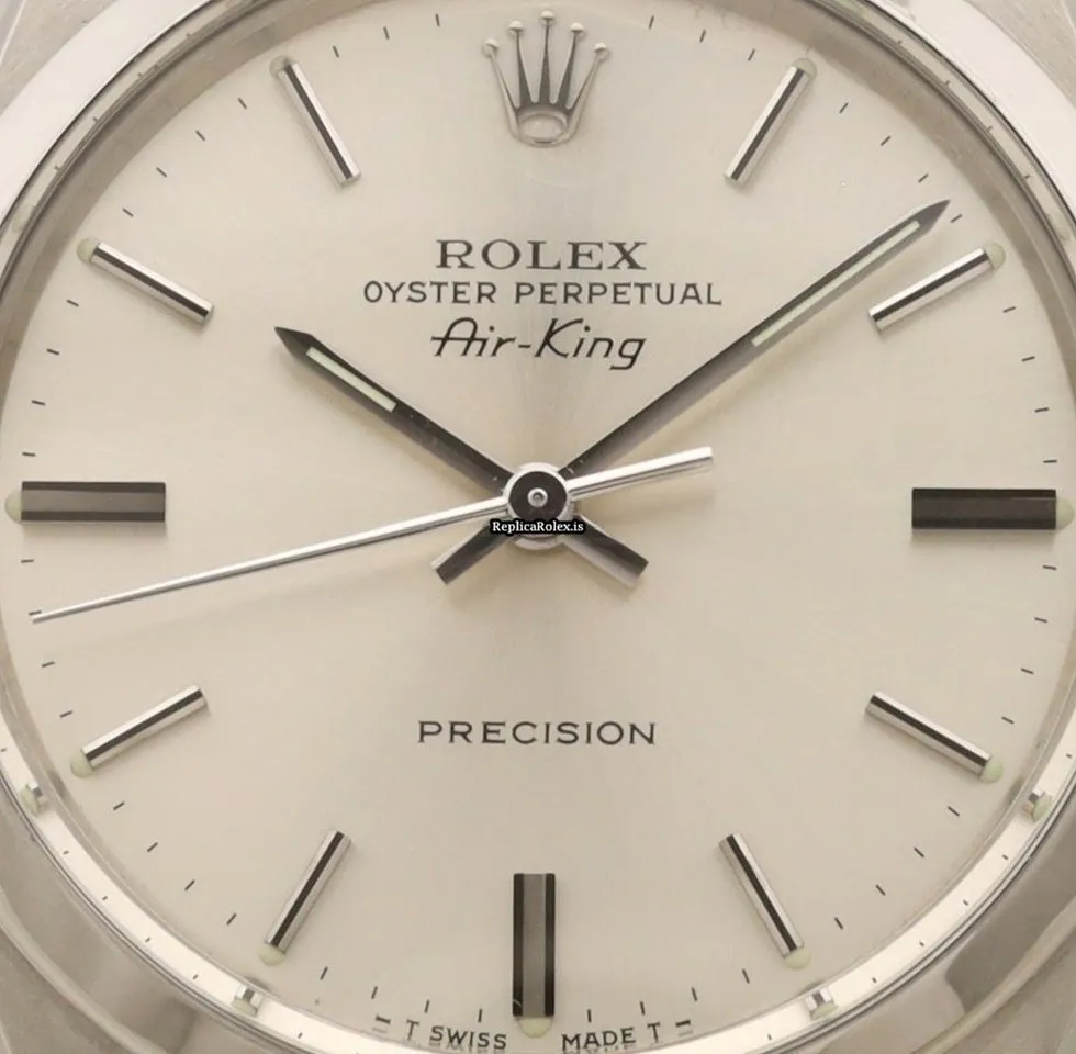 Excellent Fake Rolex Air King Precision 5500 Caliber 1520 Automatic Movement 34mm Steel Case Mens/unisex Watch - Image 2