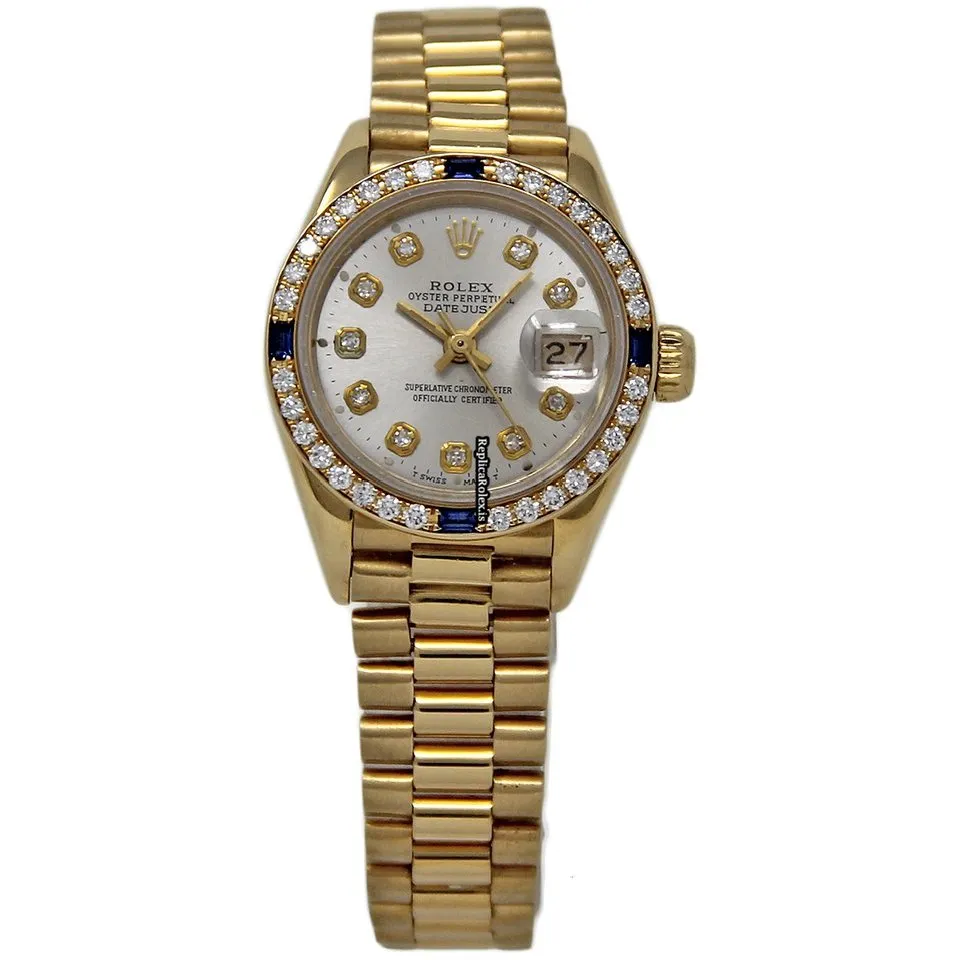 Wonderful Replica Rolex Lady-datejust 69178 Automatic Movement 26mm Yellow Gold Case Womens Watch - Image 2