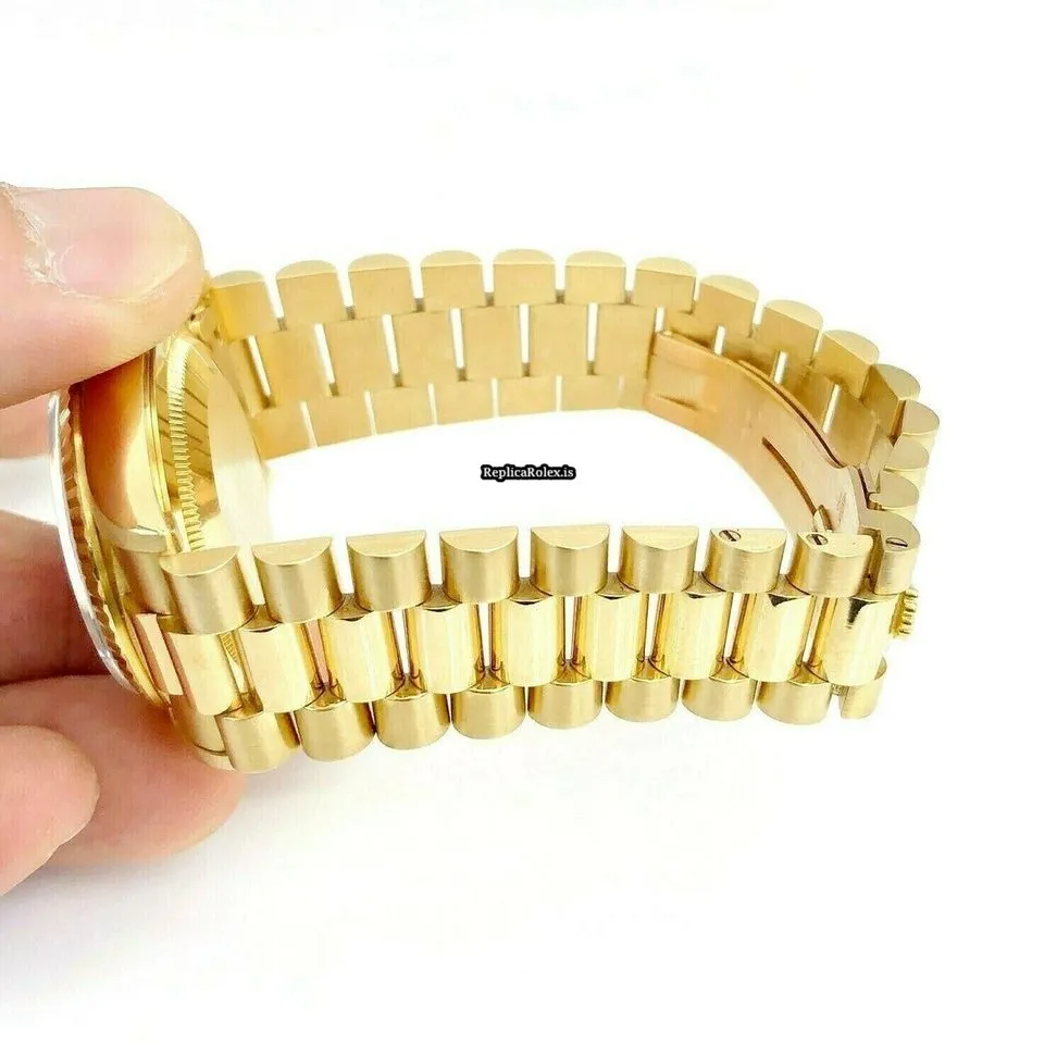 Well Made Replica Rolex Day-date 36 18238 Caliber 3155 Automatic Movement 36mm Yellow Gold Case Mens/unisex Watch - Image 10