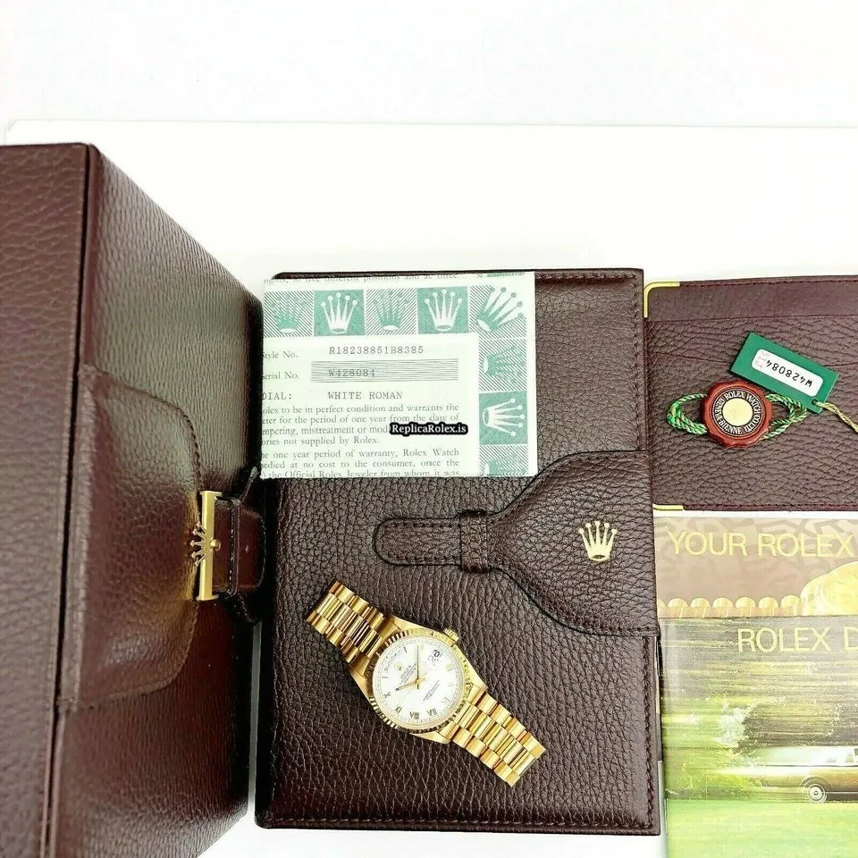 Well Made Replica Rolex Day-date 36 18238 Caliber 3155 Automatic Movement 36mm Yellow Gold Case Mens/unisex Watch - Image 3